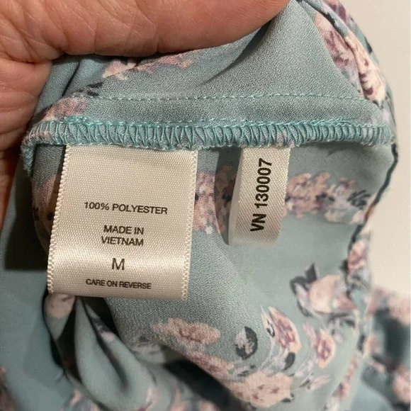 Floral Teal Blouse - Picture 8 of 11